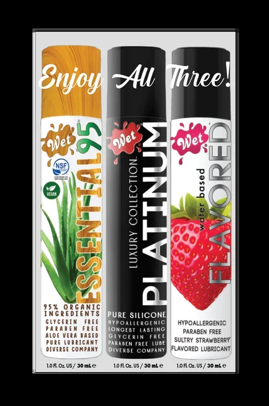 3 PACK SAMPLER (1OZ ESSENTIAL95, PLATINUM, STRAWBERRY) 1 Fl. Oz./30mL x 3