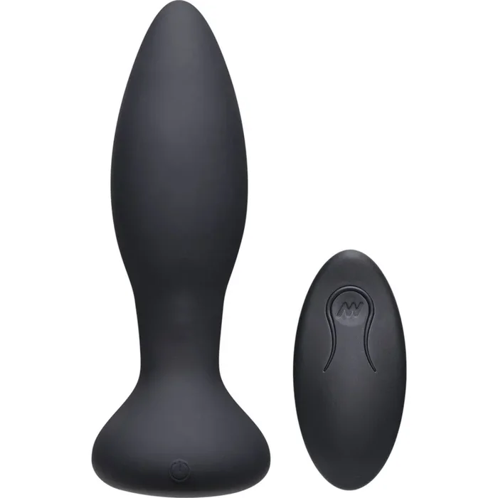 A-Play Rimmer Experienced Remote Control Silicone Vibrating Butt Plug Black 5.75 Inch