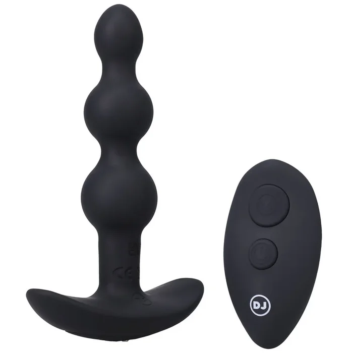 A Play Shaker Rechargeable Silicone Anal Plug w/Remote – Black