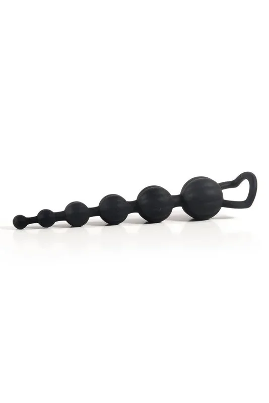 Adam & Eve – Silicone Butt Beads – Black