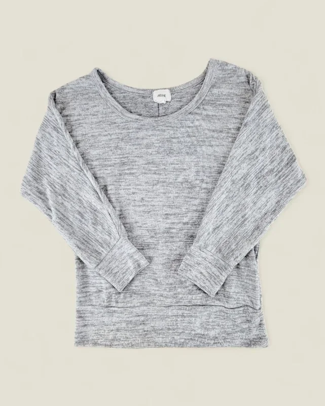 ARDENE GREY ELBOW SLEEVE TOP LADIES SMALL PRE-LOVED