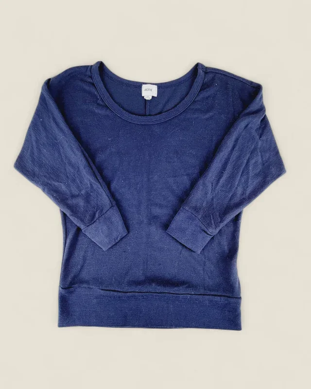 ARDENE NAVY ELBOW SLEEVE SWEATER LADIES SMALL PRE-LOVED
