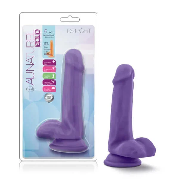 Au Naturel Bold Delight 6 inches Dildo Purple