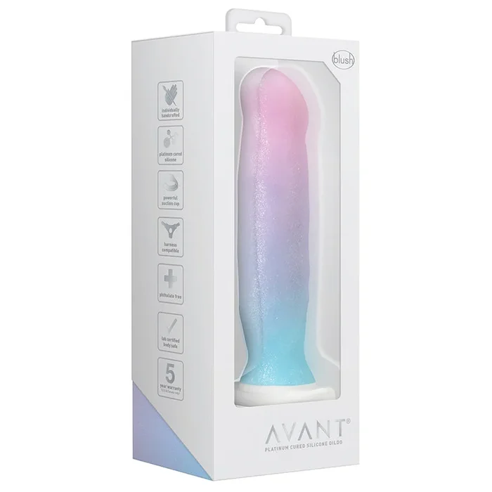 Avant Lucky D17: Artisan 8 Inch Dildo with Suction Cup Base – Elegantly Made with Smooth Ultrasilk Purio Silicone