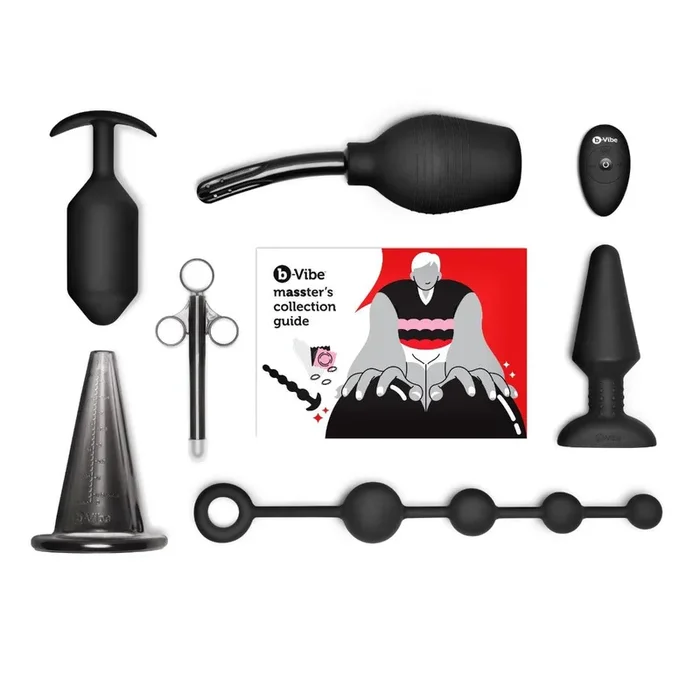 b-Vibe Anal Education Set – MASSter’s Degree Edition Black