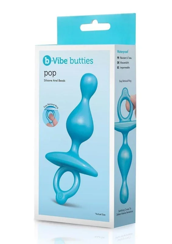 B-Vibe Butties Pop Beaded Silicone Anal Plug