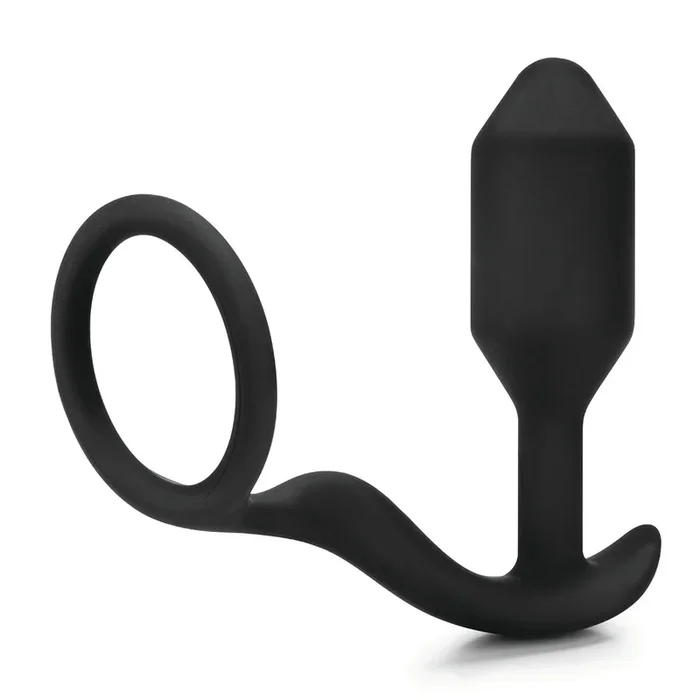 b-Vibe Snug & Tug Weighted Silicone Plug & Penis Ring