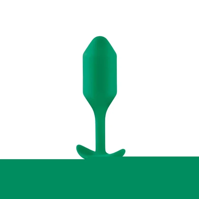 b-Vibe Snug Plug 2 Weighted Silicone Butt Plug Green