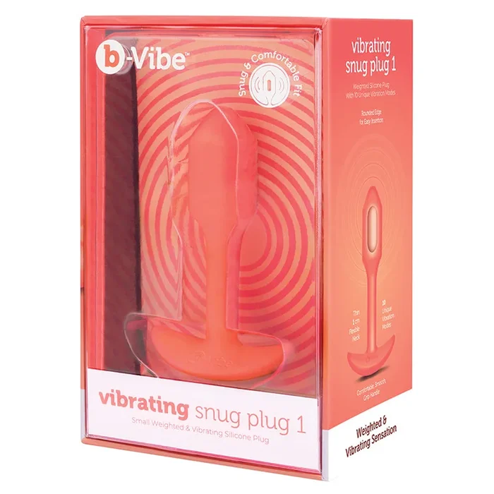 B-Vibe Vibrating Snug Plug-Orange S