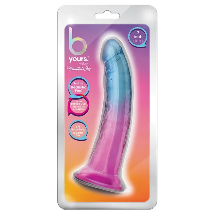 B Yours Beautiful Sky Realistic Sunset 7.5-Inch Long Dildo With Suction Cup Base