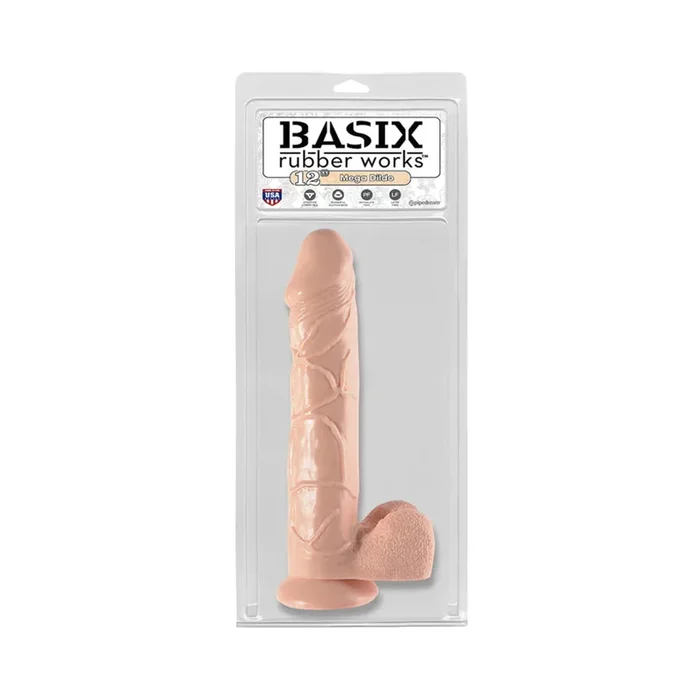 Basix Rubber Works 12 inches Mega Dildo Beige