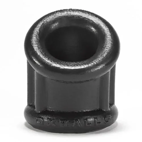 Bent Curved Small Silicone Ball Stretcher for Men Black