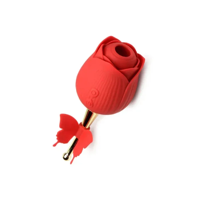 Bloomgasm Flutter Rose Sucking Rose With Butterfly Teaser – Red