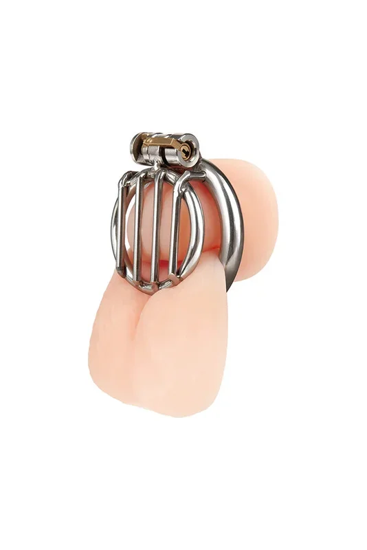 Blue Line – Stainless Steel Inverted Micro Jail Time Chastity Cage
