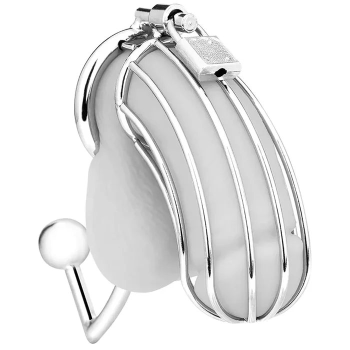 Blue Line Cock Cage with Anal Stimulator