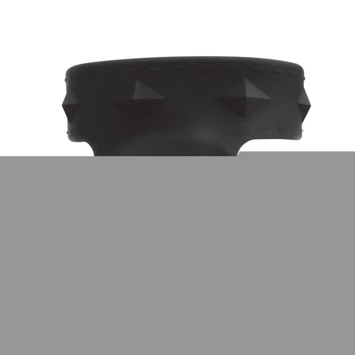 Blue Line Silicone Duo Snap Cock & Ball Ring Black