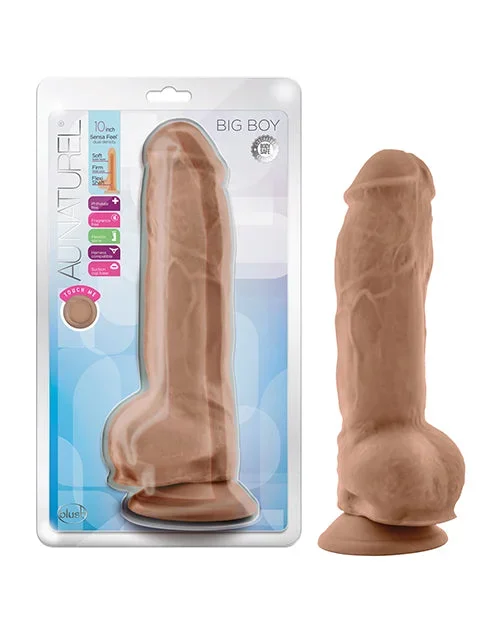 Blush Au Natural 10″ Big Boy Realistic Dildo with Balls – Mocha