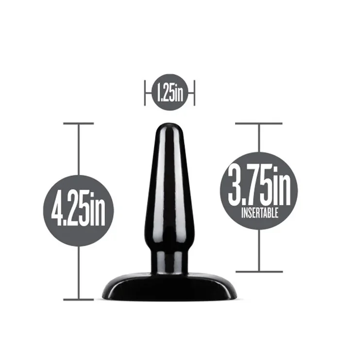Blush Basic Small Anal Plug Tapered Black for New Sensations