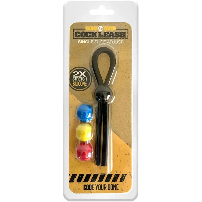 Boneyard Cock Leash Single – Black Adjustable Cock Lasso Ring