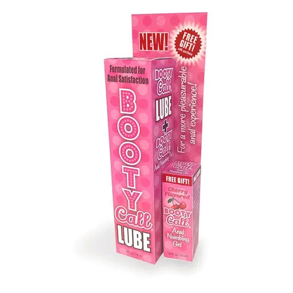 Booty Call Lube Duo – 188 ml Anal Lubricant with 10 ml Numbing Gel