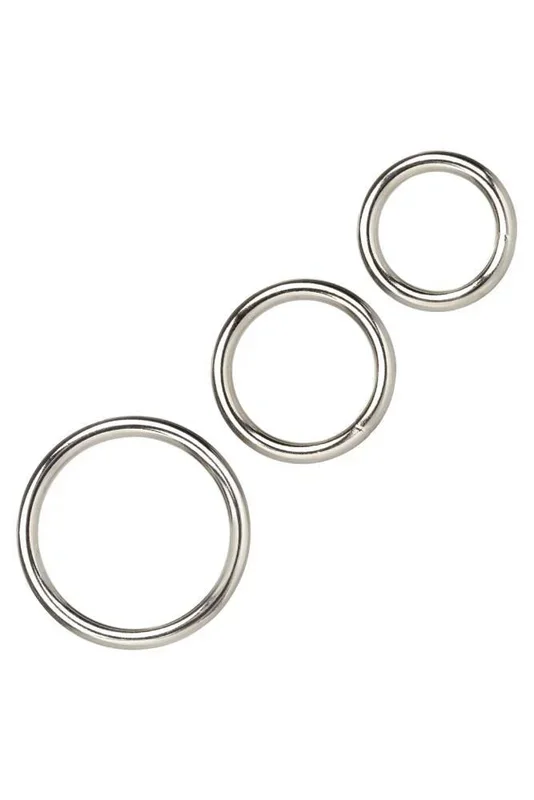 Cal Exotics – Silver Cock Ring – 3 PC Set