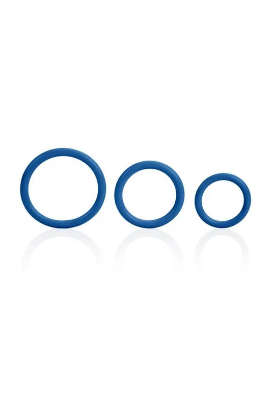 Cal Exotics – Tri-Rings Cock Ring Set – Blue