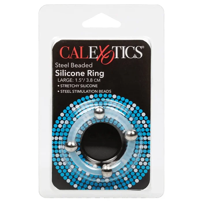 CalExotics Steel Beaded Silicone Ring – Large