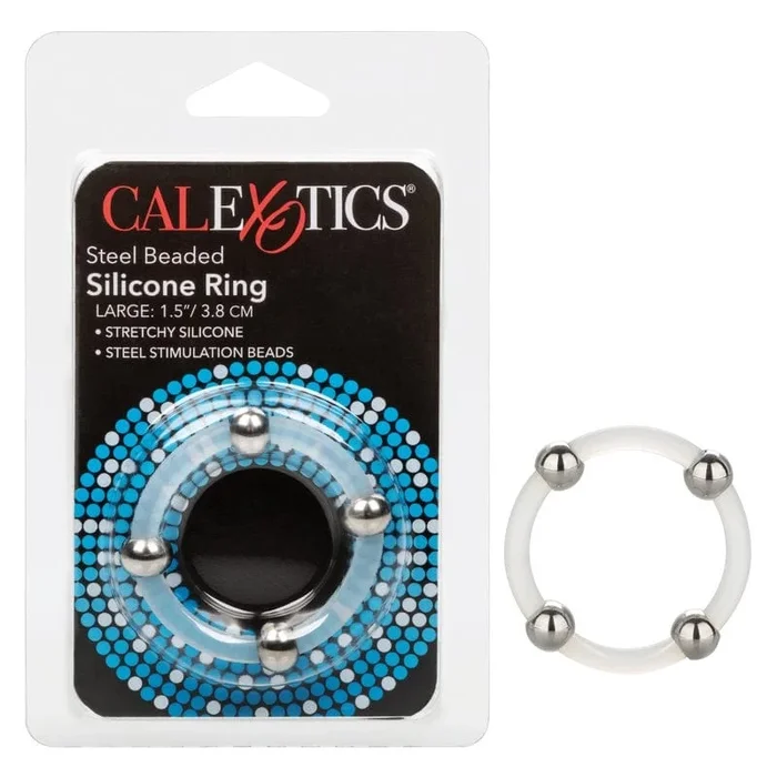 Calexotics Steel Beaded Silicone Ring Large