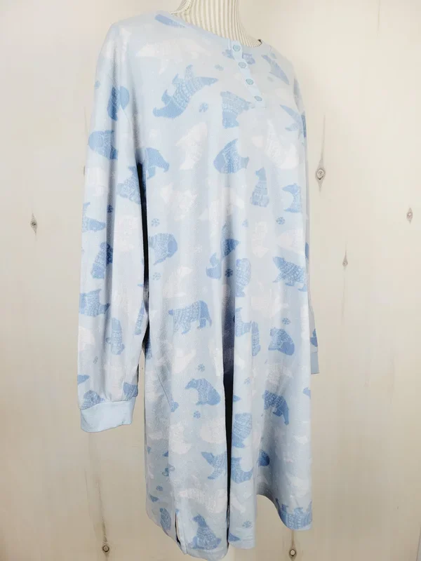 CARISMA POLAR BEAR FLEECE NIGHTGOWN LADIES 3X PRE-LOVED