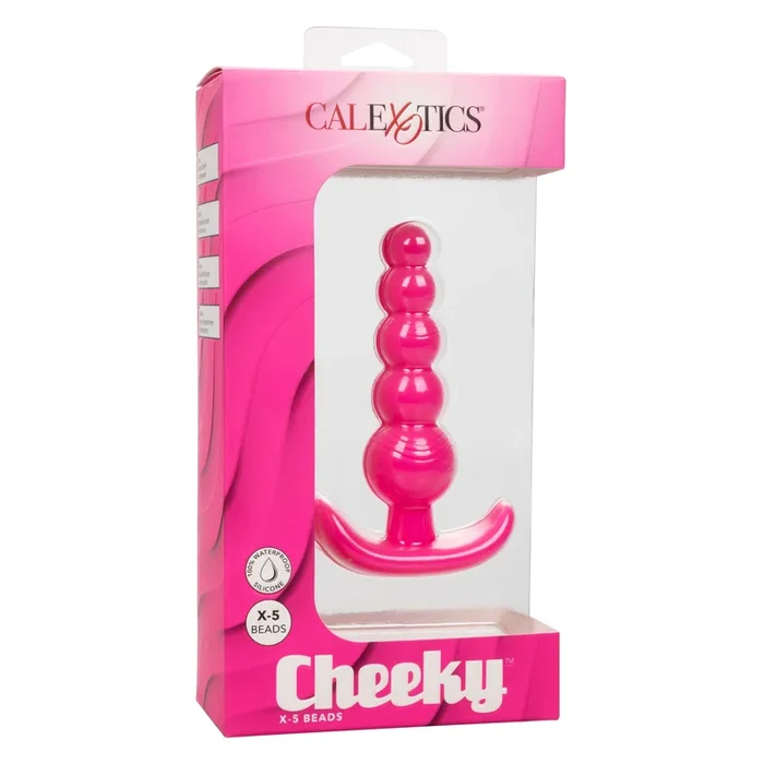 Cheeky X-5 Flexible Silicone Anal Beads with Easy Pull Handle