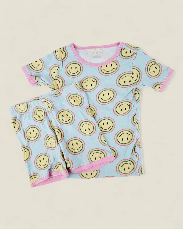 CHILDRENS PLACE SMILEY PYJAMAS GIRLS 5Y PRE-LOVED