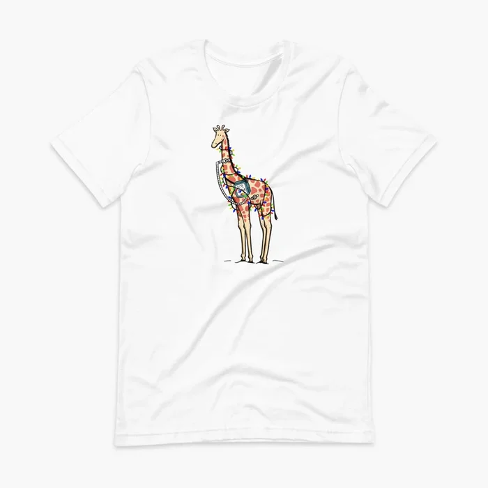 Christmas Giraffe – Adult T-Shirt