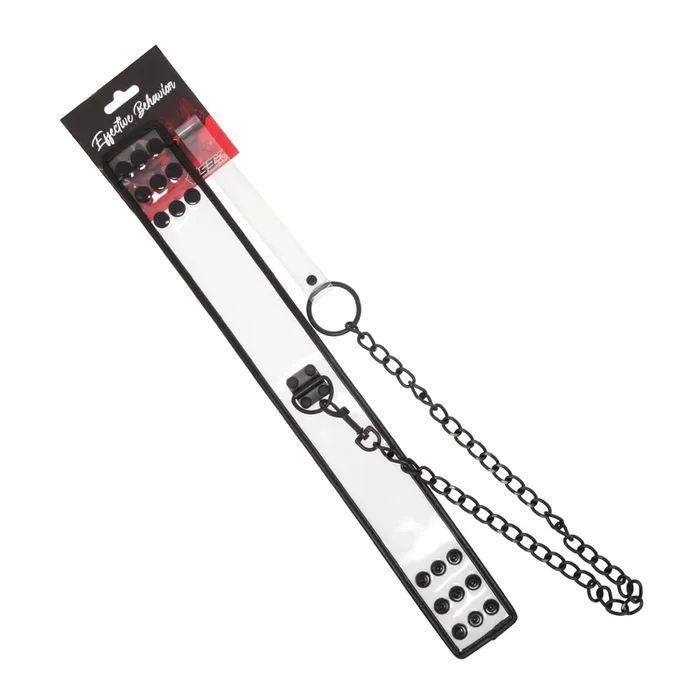 COLLAR CLEAR PVC W/LEASH