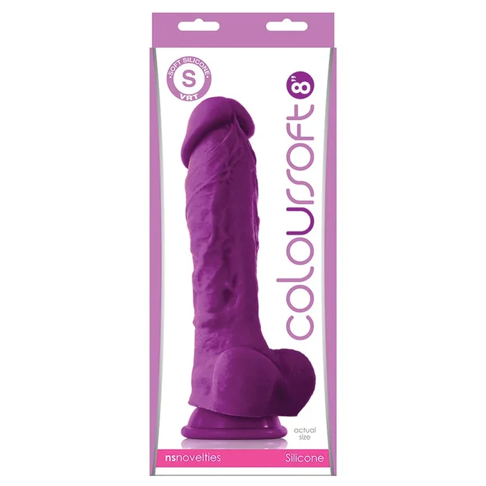 Coloursoft Soft Dildo – Purple 8″