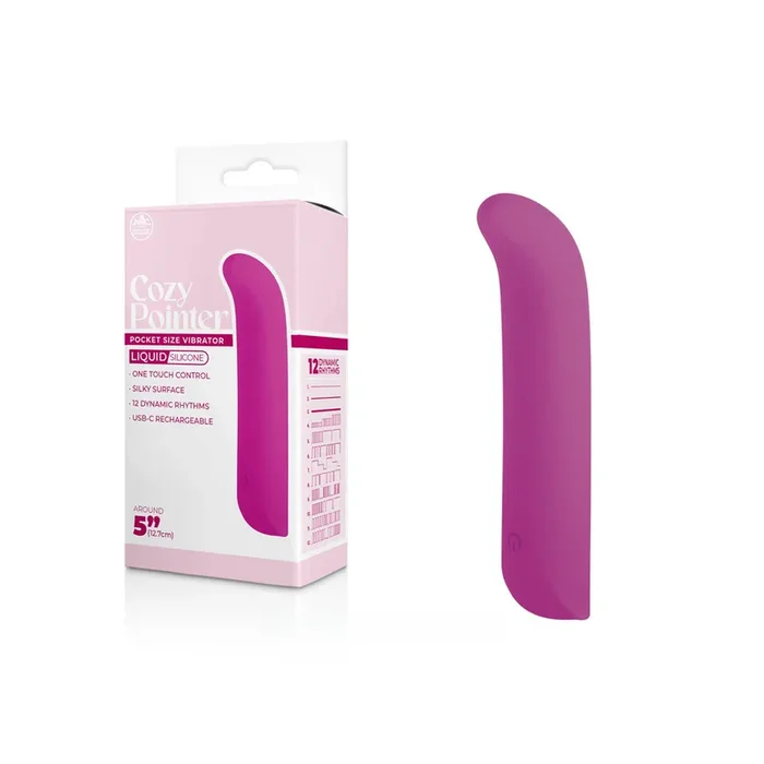 Cozy Pointer – Pink – Pink 12.7 cm USB Rechargeable Mini Vibrator