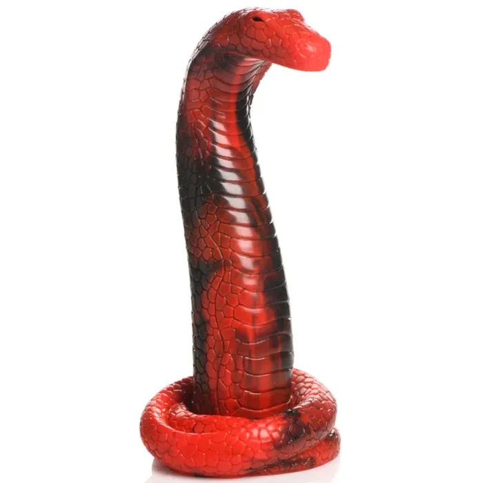 Creature Cocks King Cobra Silicone Dildo Black Red