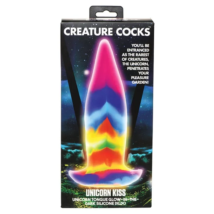 Creature Cocks Unicorn Kiss Unicorn Tongue Glow-In-The-Dark Silicone Dildo