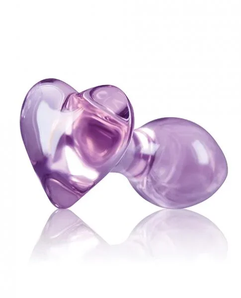 Crystal Heart Butt Plug – Purple