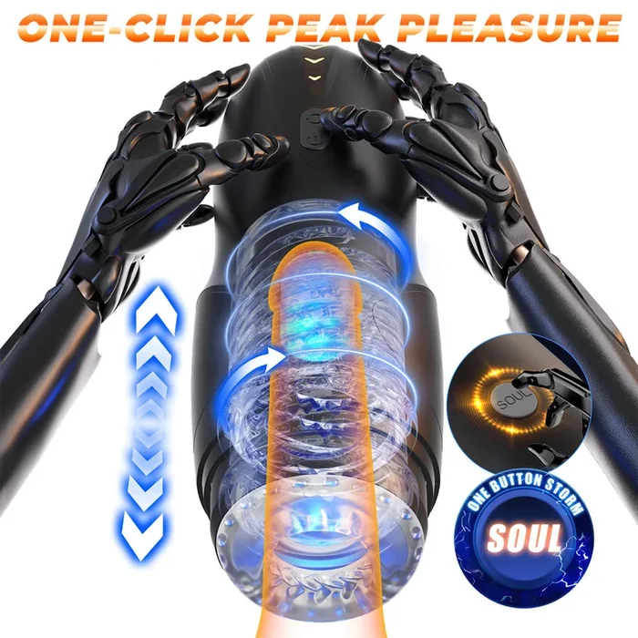 CyberSkin The Galaxy Voy – USB Rechargeable Thrusting & Rotating Auto Masturbator with Heater