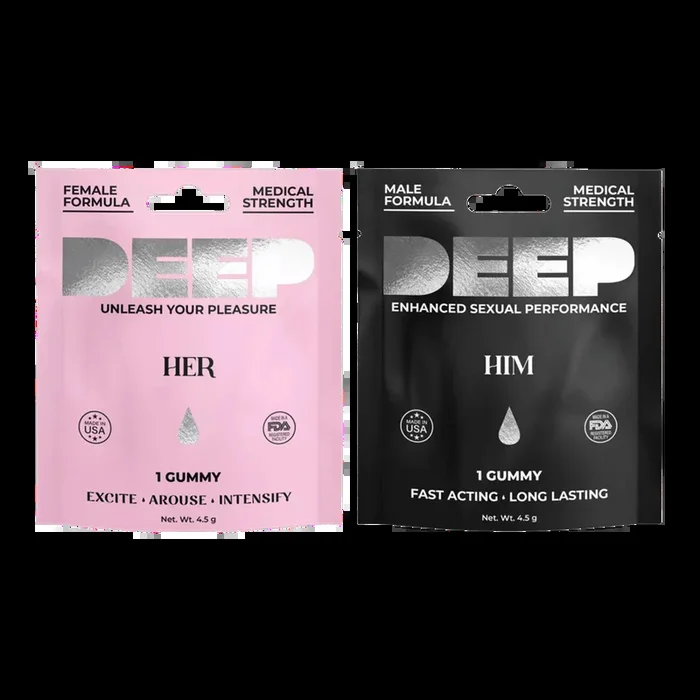 DEEP Gummy Him & Hers | Fast-Acting Enhancement Gummies for Arousal, Stamina & Pleasure