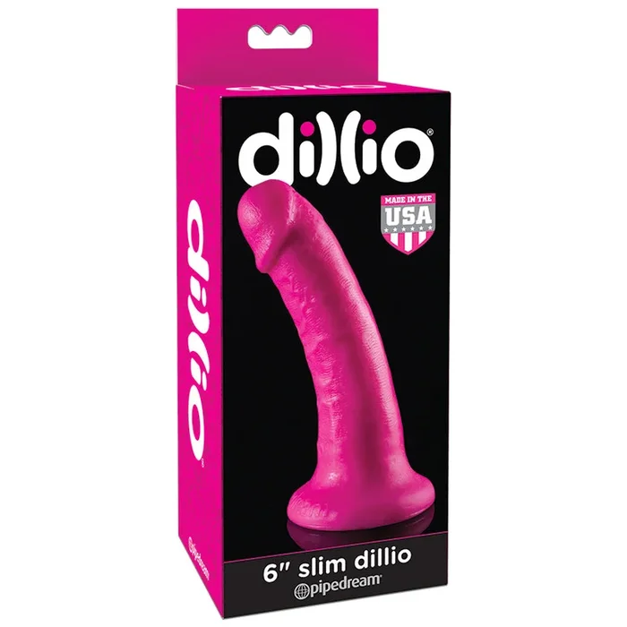Dillio 6″ Slim Dildo – Pink