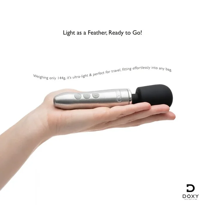 Doxy Go Travel-Sized Rechargeable Powerful Wand Massager