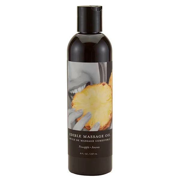Edible Massage Oil – Pineapple Flavoured – 237 ml Bottle