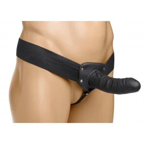 Erection Assist Hollow Strap-On – Penis Extender Unisex Silicone Dildo Harness