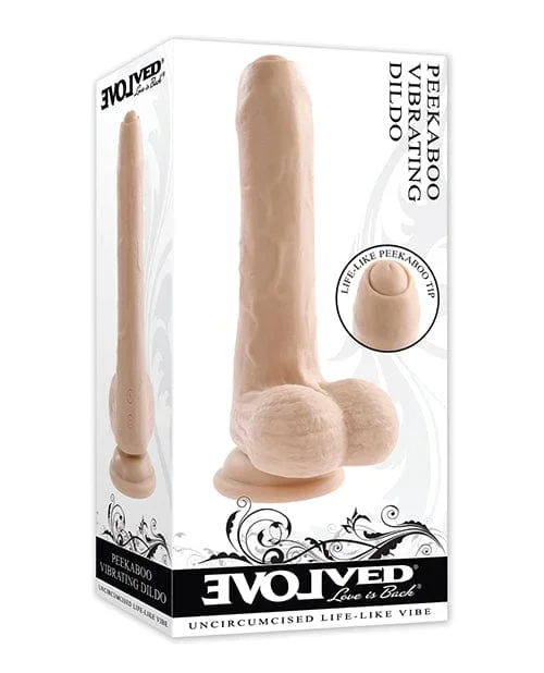 Evolved Peek A Boo Vibrating Dildo –