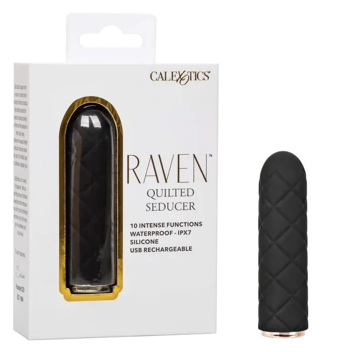 Experience Discreet Pleasure with the Raven Quilted Seducer Mini Massager