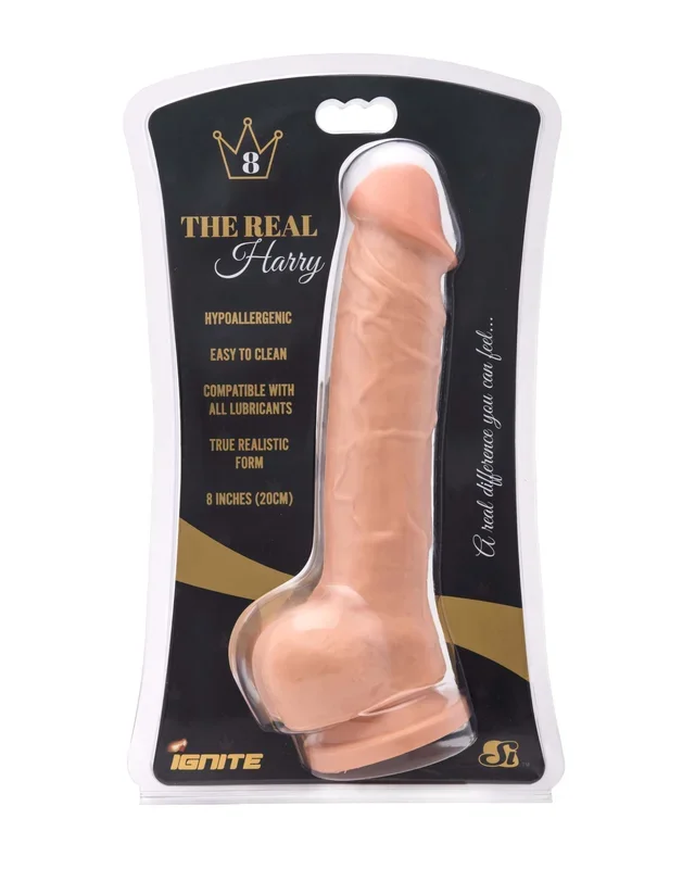 Experience Real Sensations with the Real Harry Vanilla 8-Inch Dildo from SI Novelties