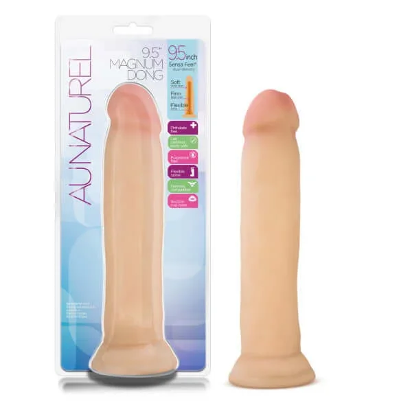 Experience Realistic Pleasure with the Au Naturel 9.5-Inch Sensa Feel Magnum Dong