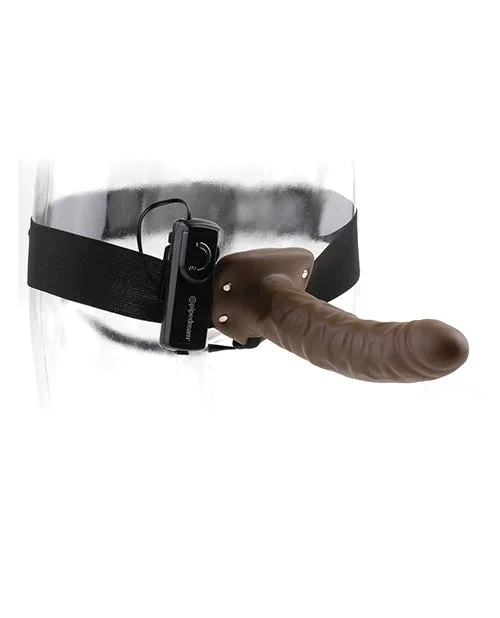 Fetish Fantasy Series 8″ Vibrating Hollow Strap On – Brown