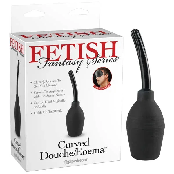 Fetish Fantasy Series Curved Douche Enema System for Pleasure and Cleanliness
